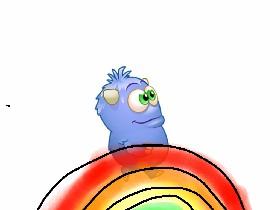 durpy guy with rainbow