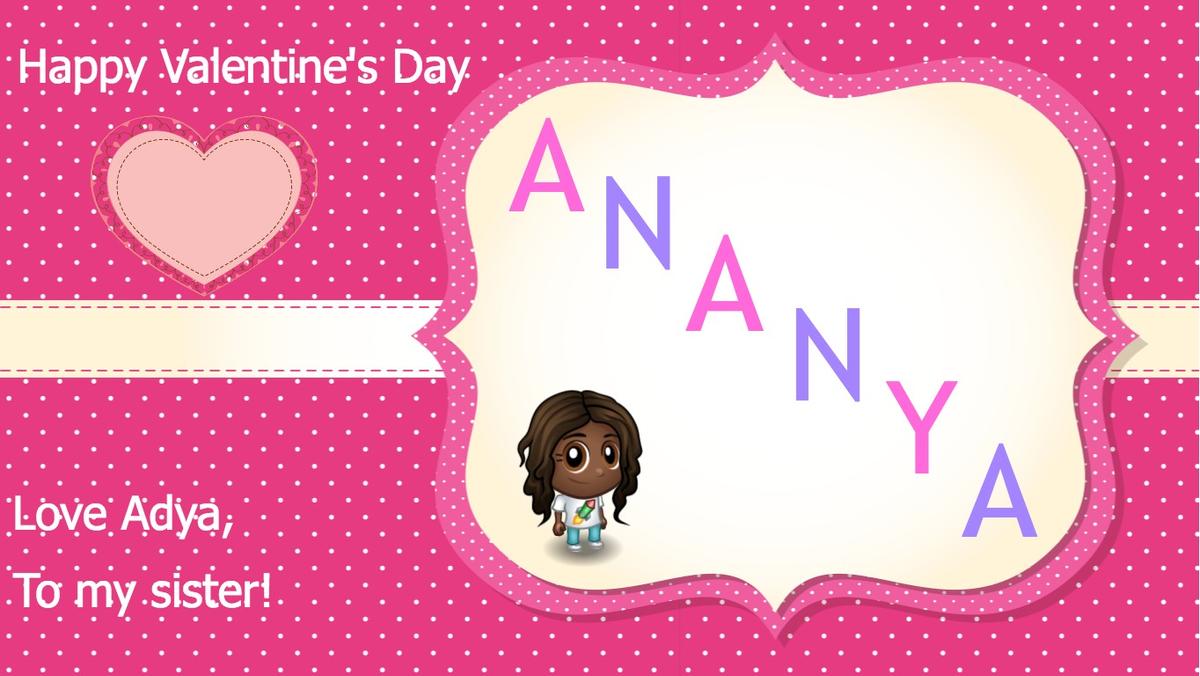 Adya's Valentine's Card