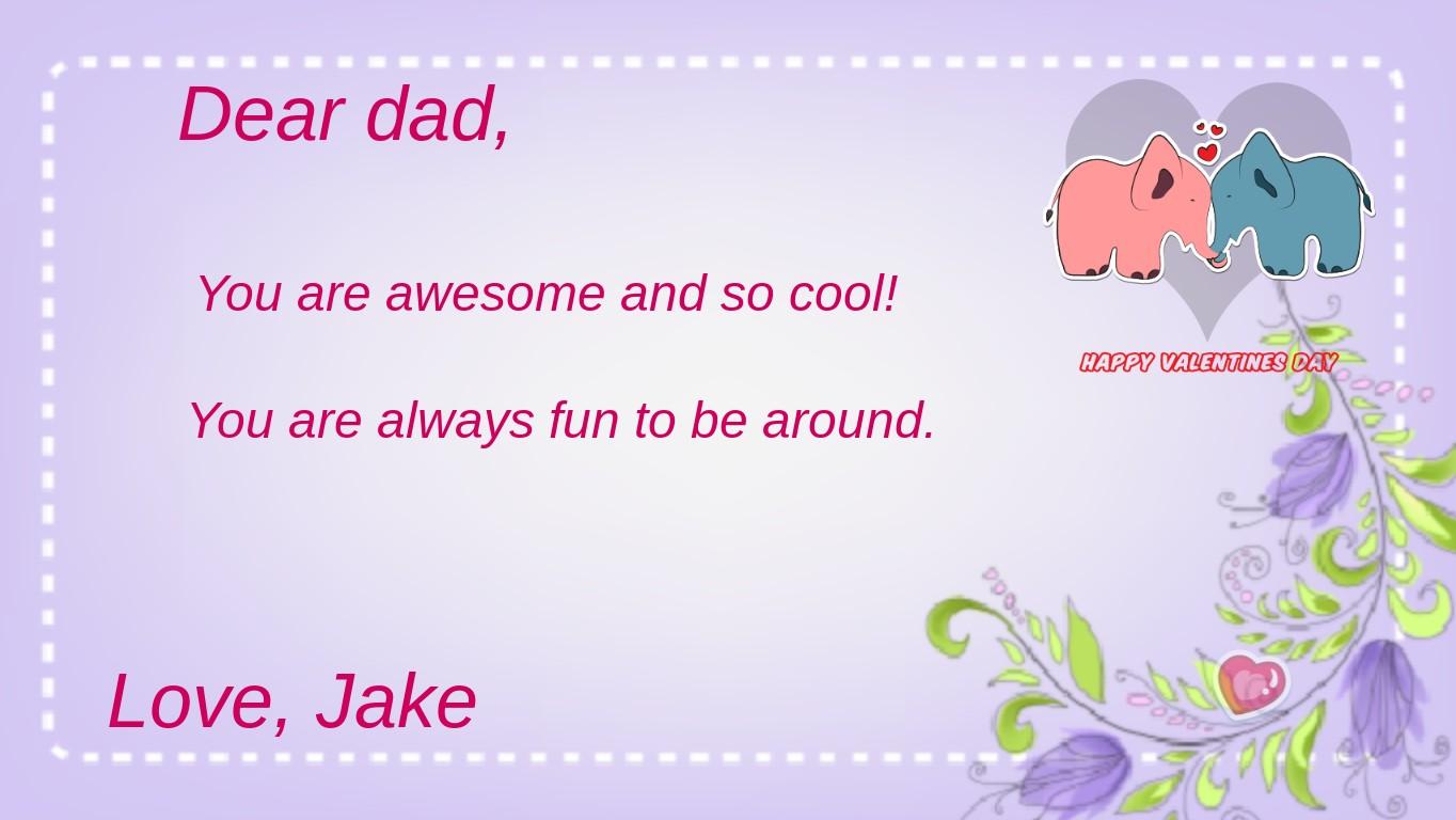 Valentine&#039;s Day E-card for dad!