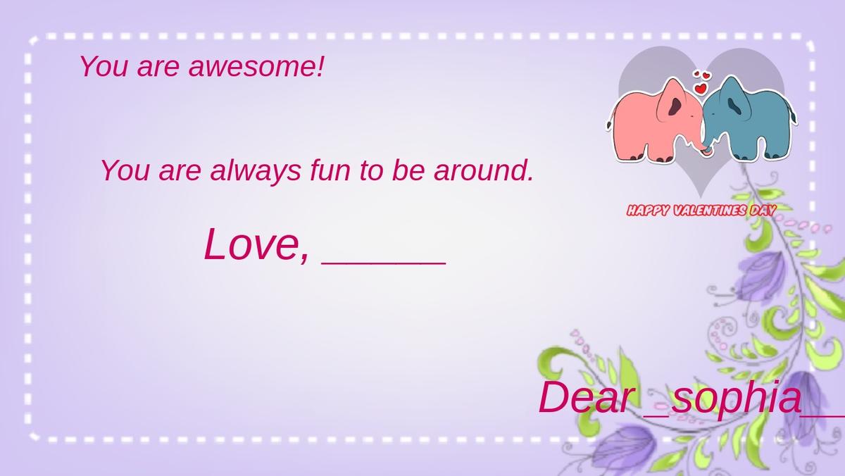 Valentine's Day E-card