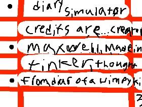 diary simulator game #2