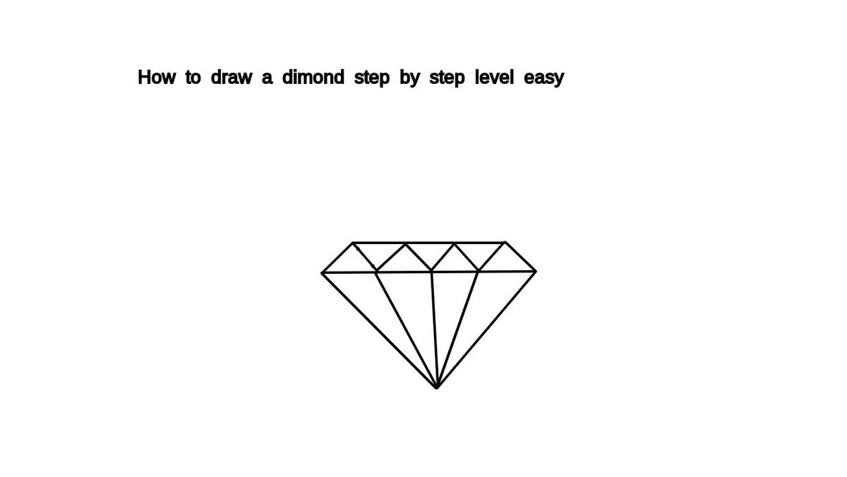 draw a dimond step by step