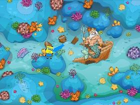 Spongebob defeats mermaid king