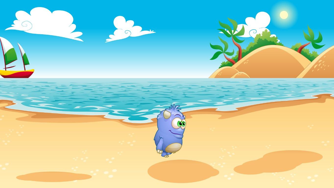 codey walking on a beach