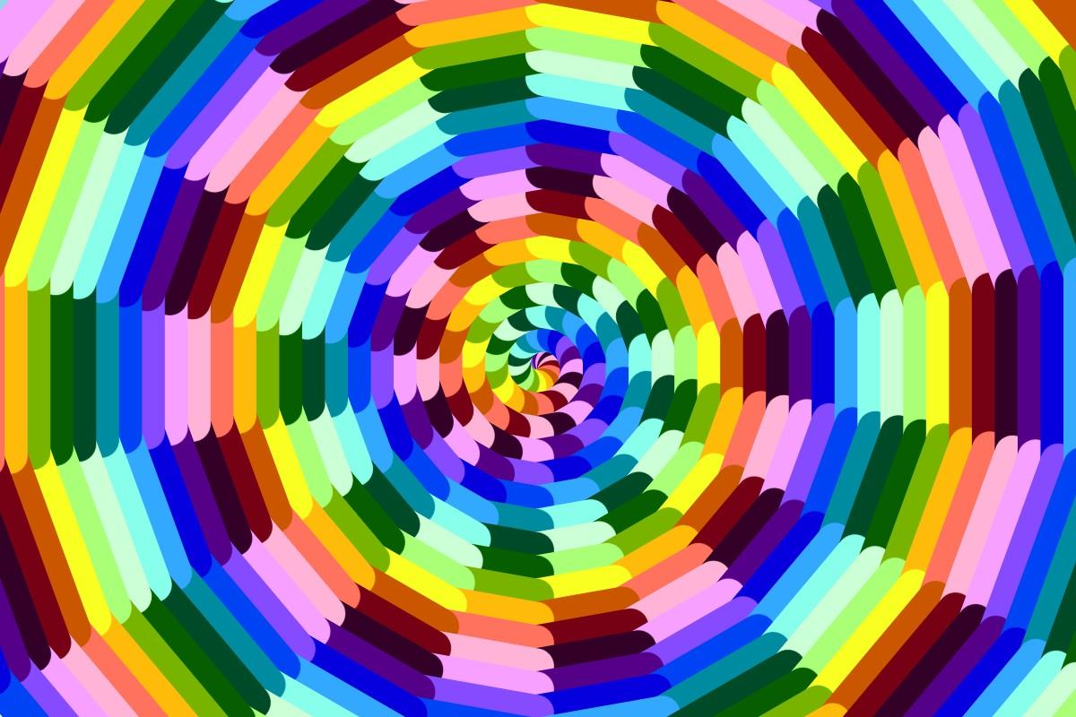 straw rainbow