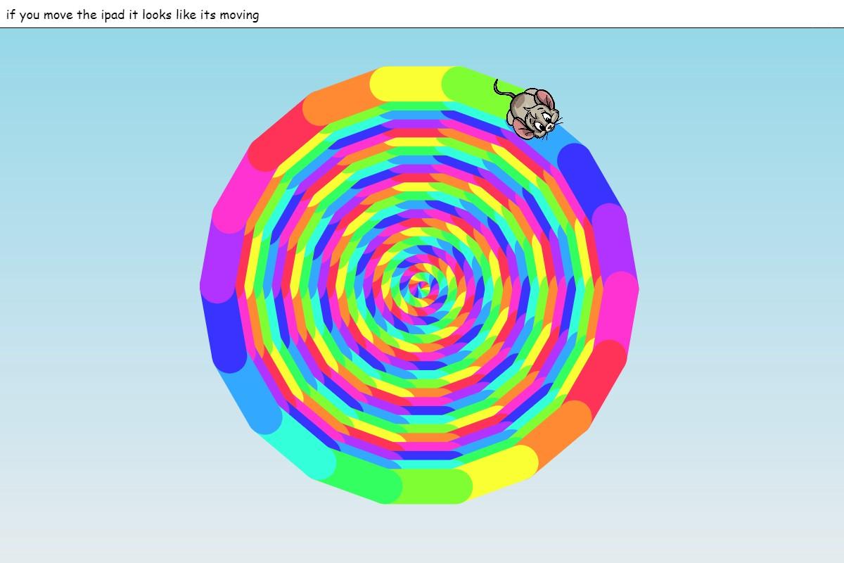 spiral rainbow illusion