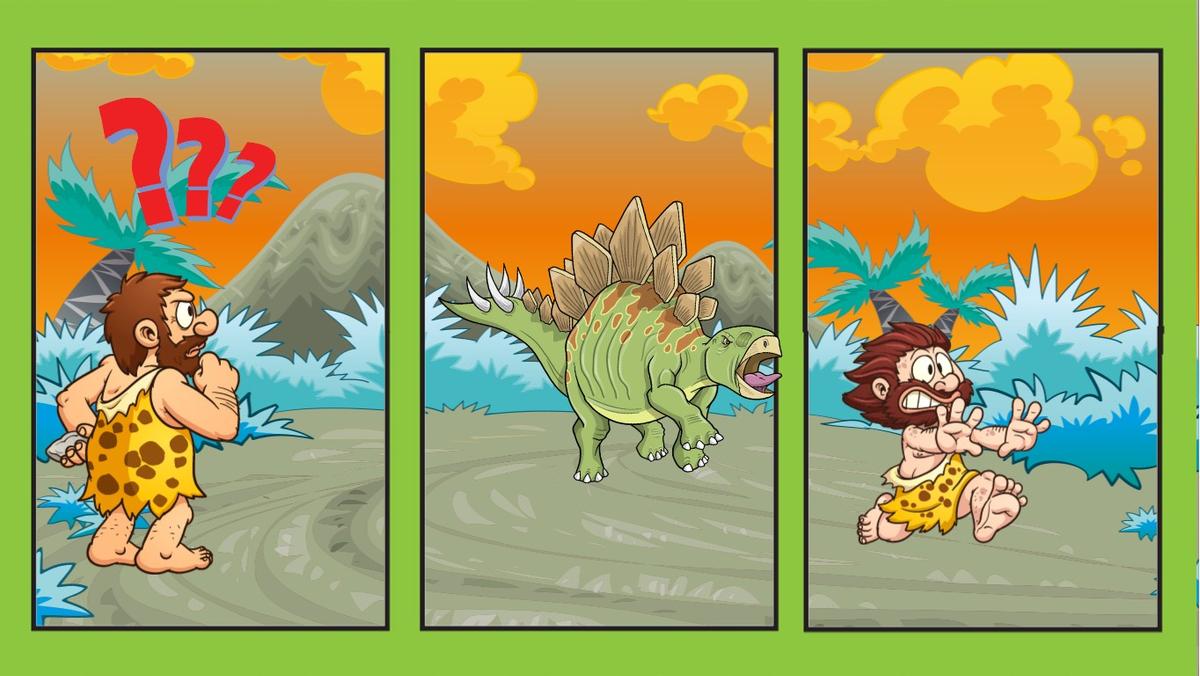 dinosaur run ultimate guy scream cringe