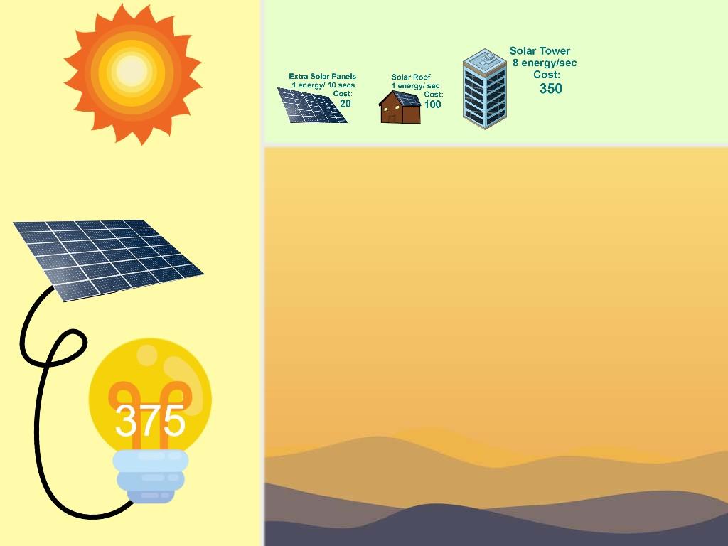 Solar Power Clicker Game