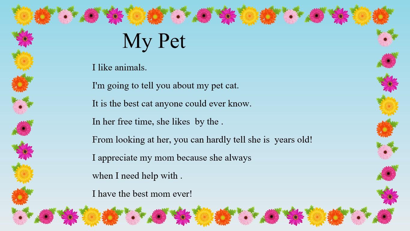 My Pet Mad Libs