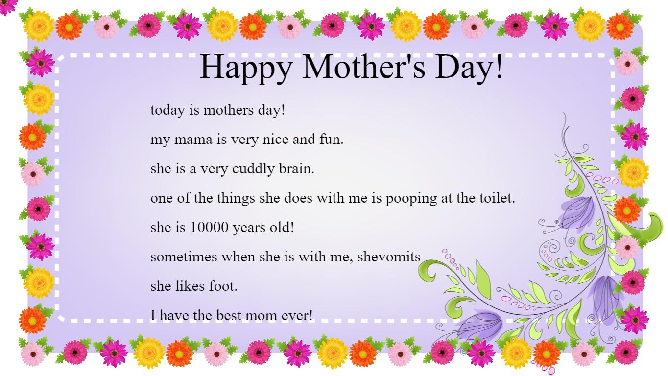 Mother&#039;s Day Mad Libs