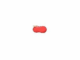 red floating peanut