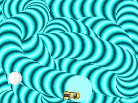 art with a car teal blue