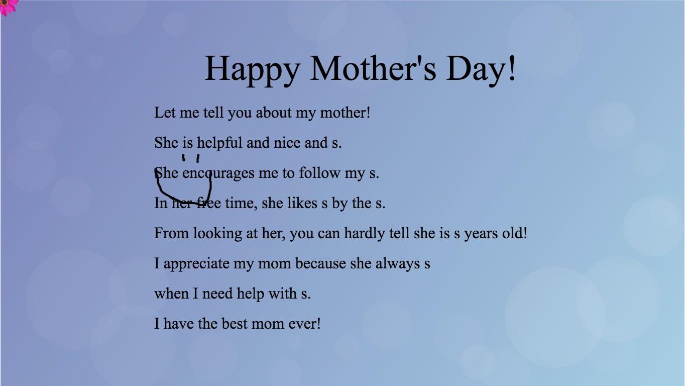 Mother&#039;s Day Mad Libs