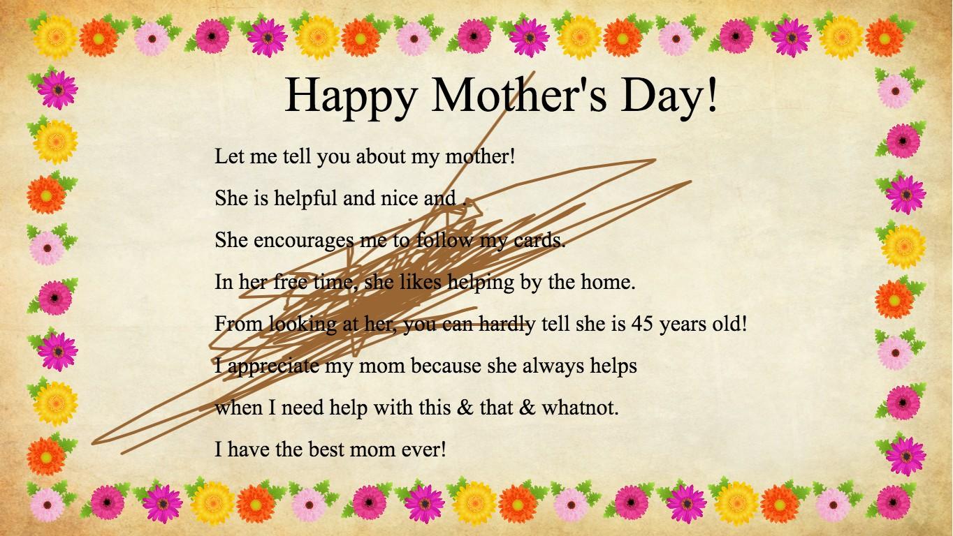 Mother's Day Mad Libs