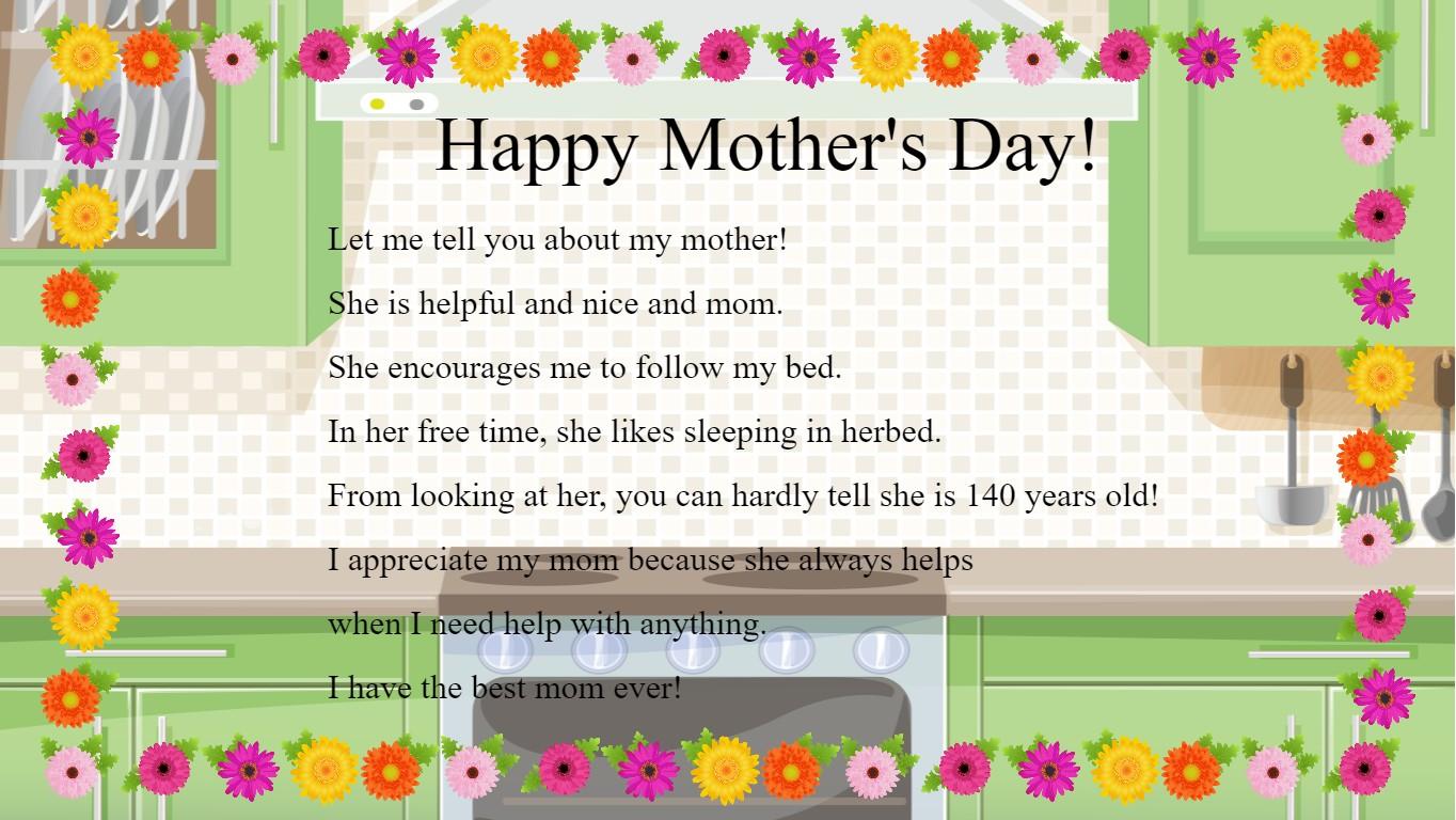 Mother's Day Mad Libs