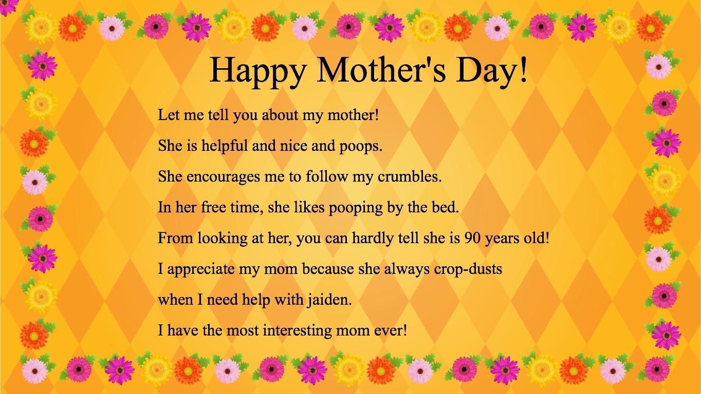 Mother's Day Mad Libs