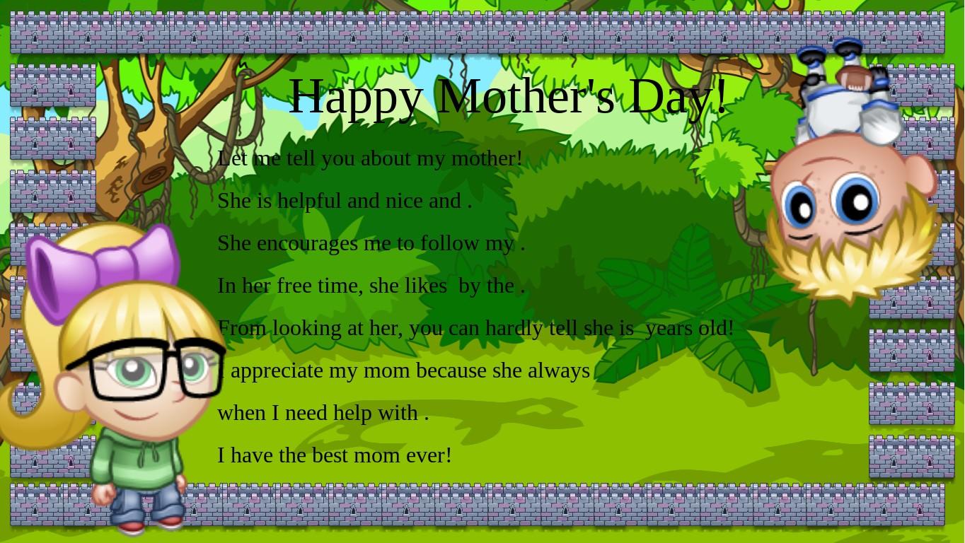 Mother's Day Mad Libs