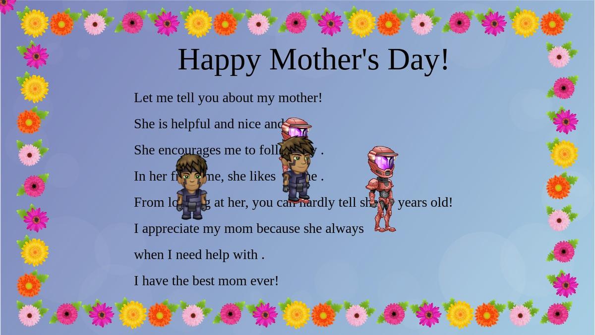 Mother's Day Mad Libs