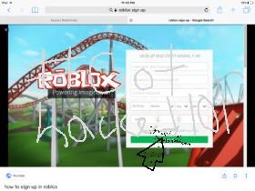 Roblox Sign up fail