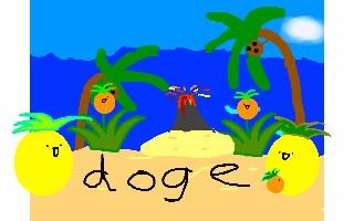 Pineapple Animation beach doge