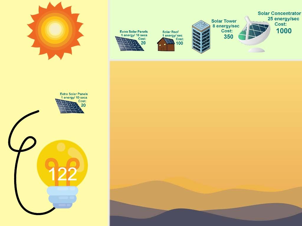 Solar Power Clicker