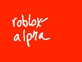 ROBLOX Alpha  1