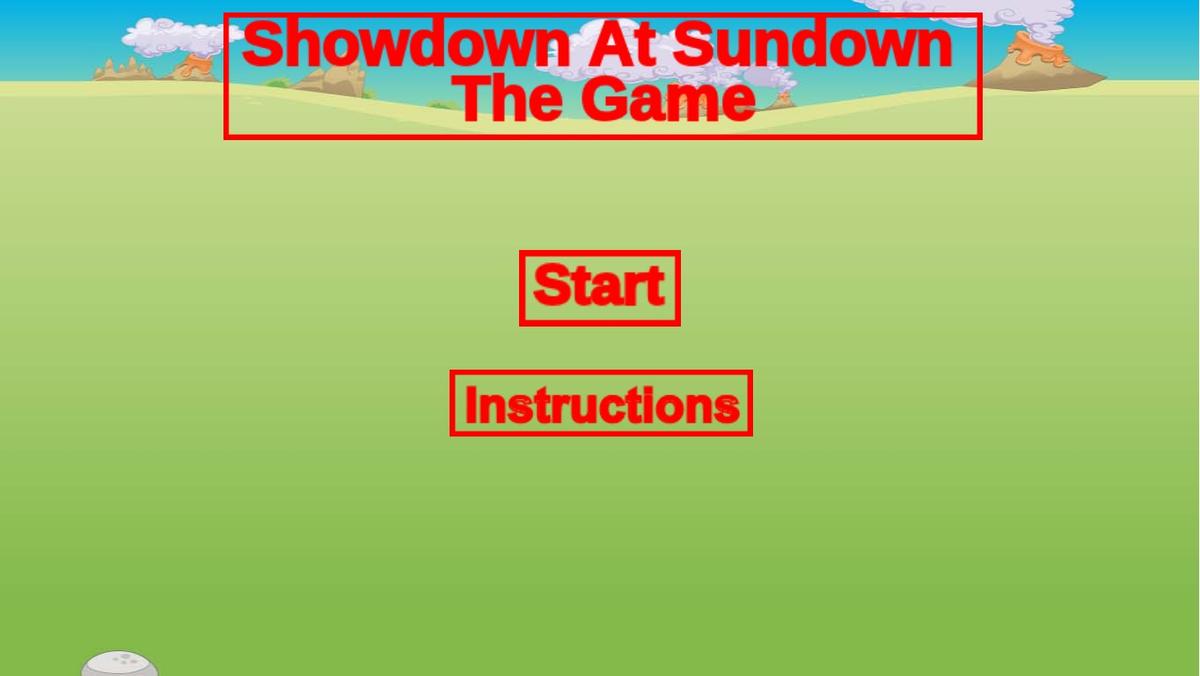 Showdown At Sundown The Game