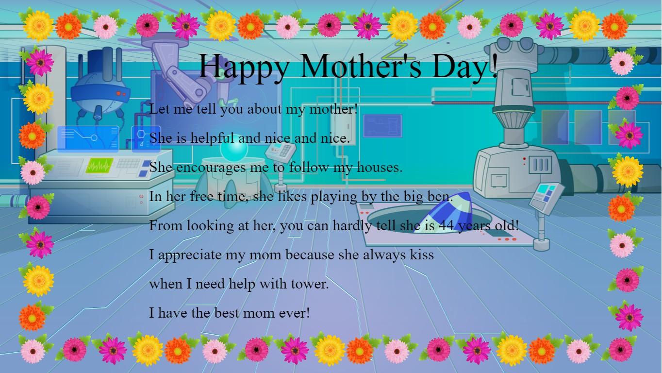 Mother's Day Mad Libs