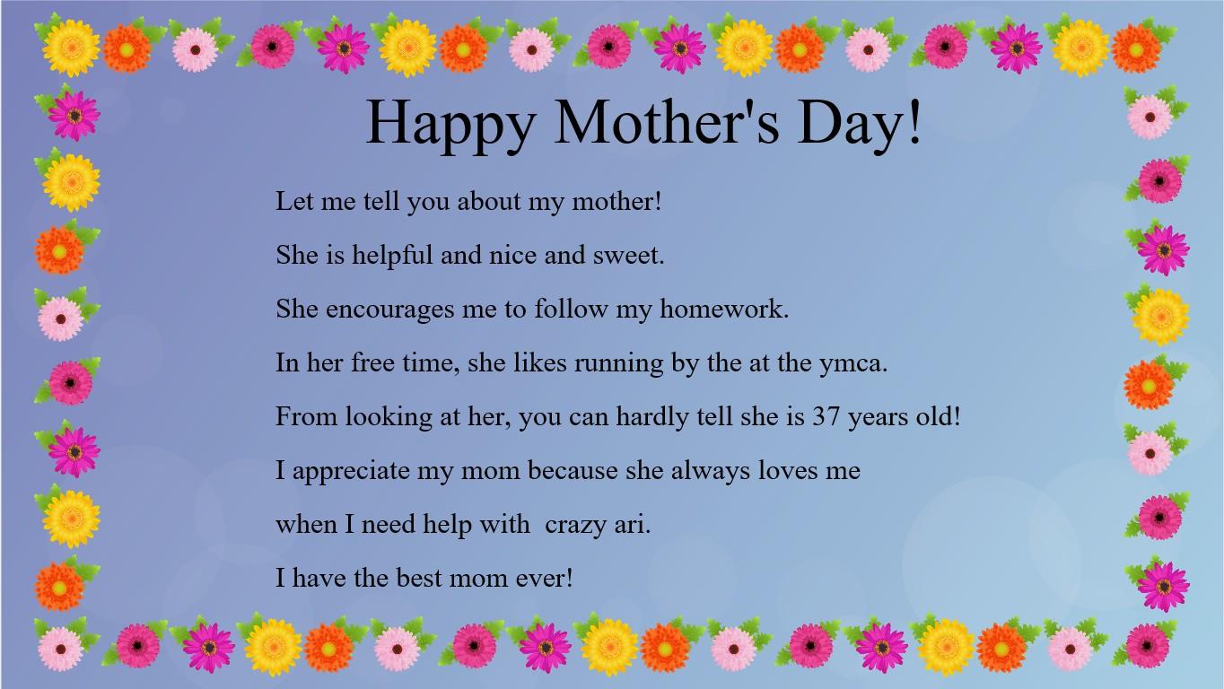 Mother's Day Mad Libs