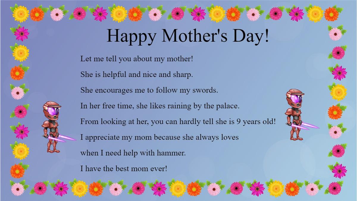 Mother's Day Mad Libs