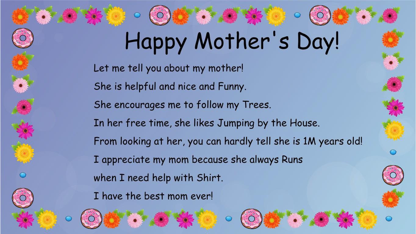 Mother&#039;s Day Mad Libs