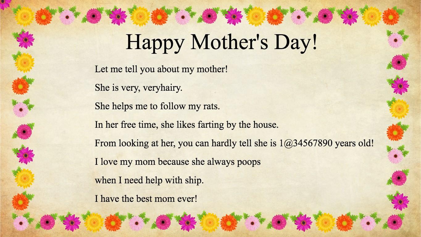 Mother&#039;s Day Mad Libs