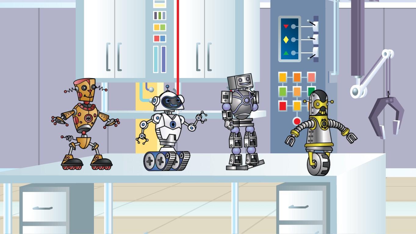 Dancing funny robots