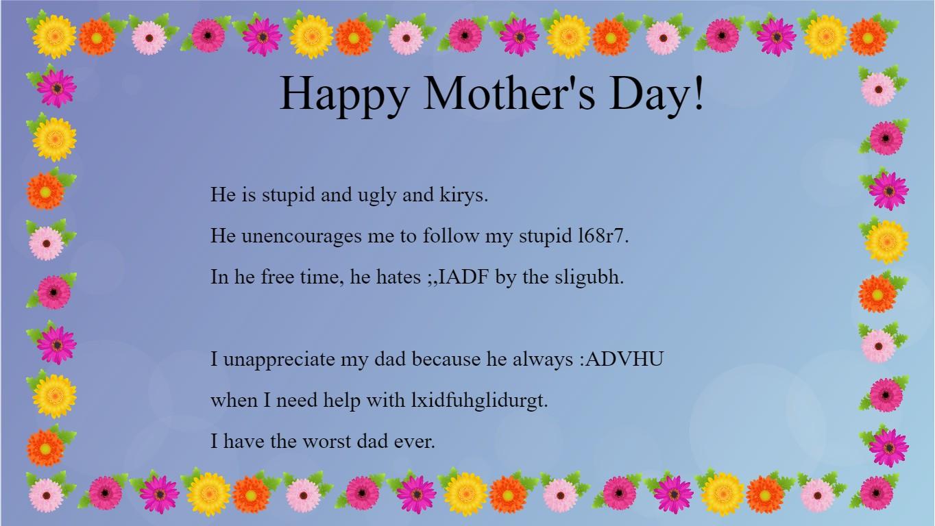 Mother&#039;s Day Mad Libs