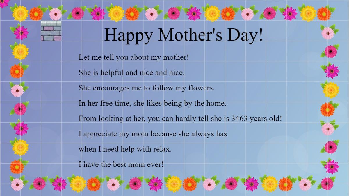 Mother's Day Mad Libs