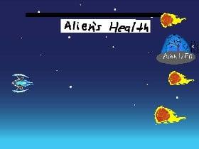 Alien Boss Battle in Space