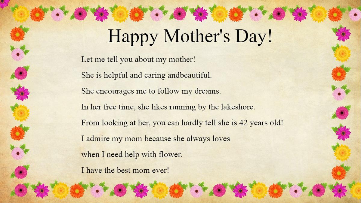 Mother's Day Mad Libs