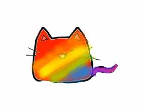rainbow cat at end! cute kitty