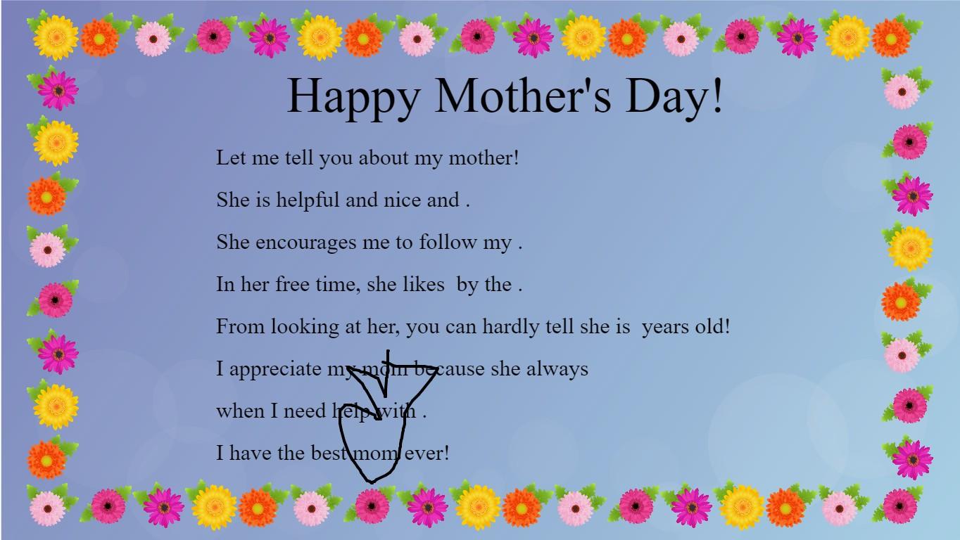 Mother&#039;s Day Mad Libs