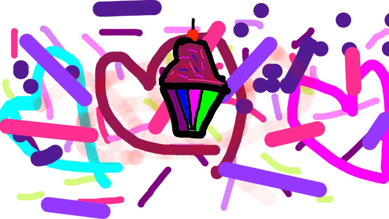 Drawing cupcake