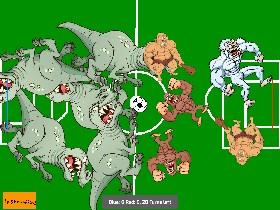 Dinosaurs vs Yetis and monsters soccer