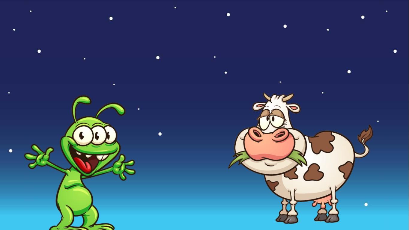 Alien and Cow Joke