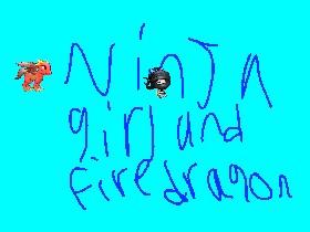 ninja girl and fire dragon