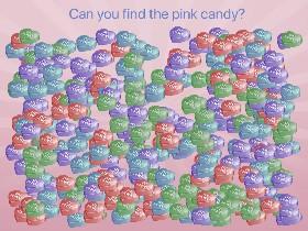 can you find the pink candy?