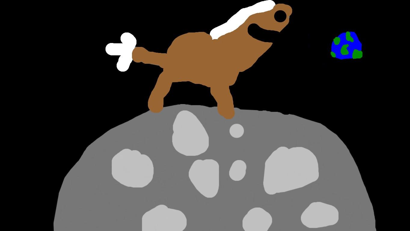 horse dancing on moon