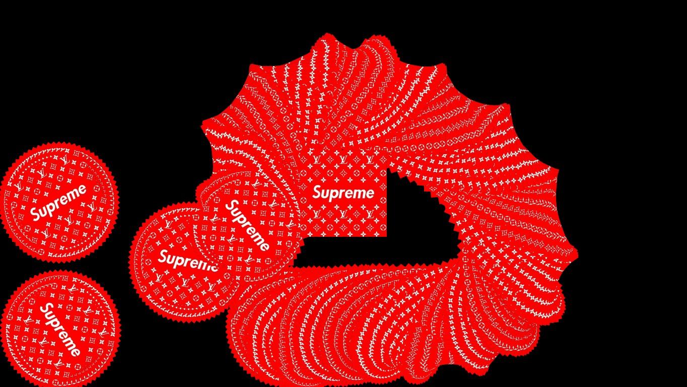 draw with supreme logo