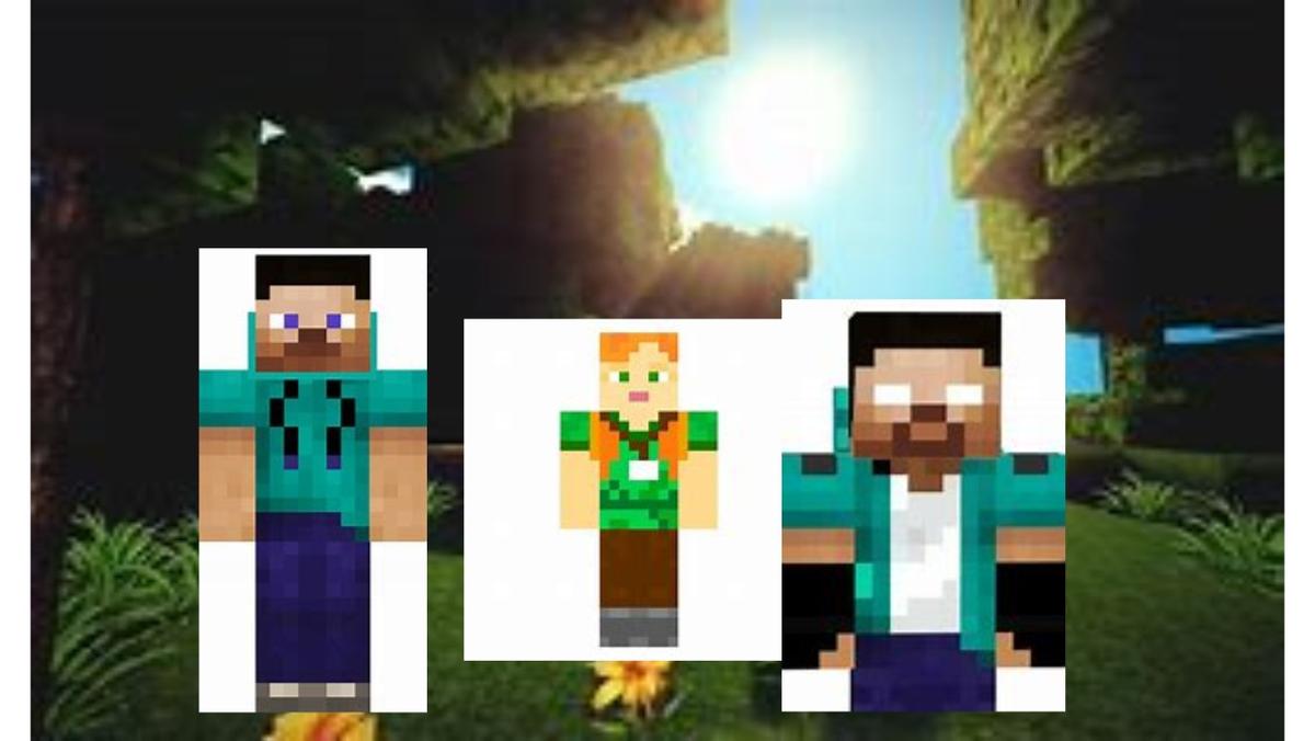 Tennged Minecraft people