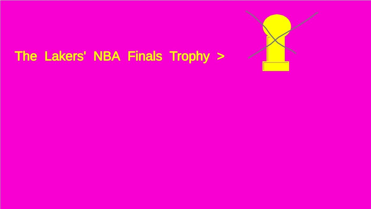 The Lakers' Finals Trophy