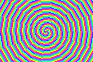 Rainbow Spiral Illusion