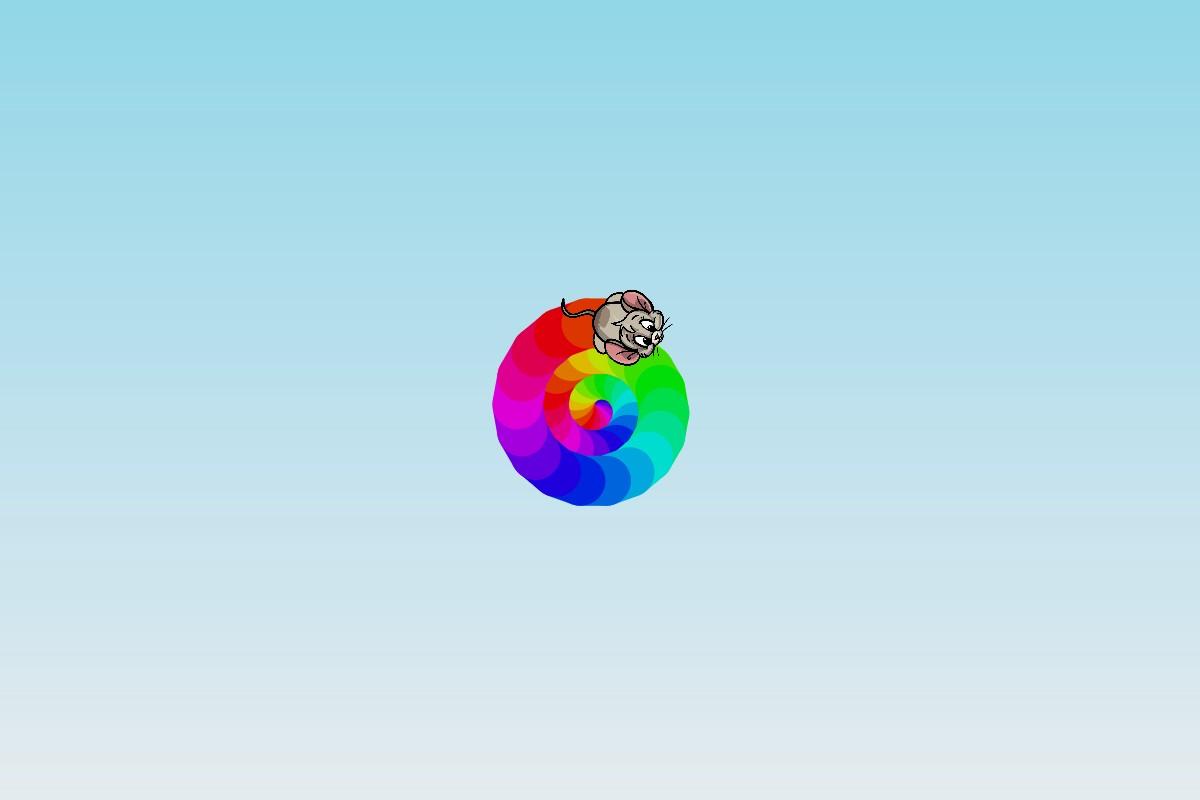 Mouse making rainbow